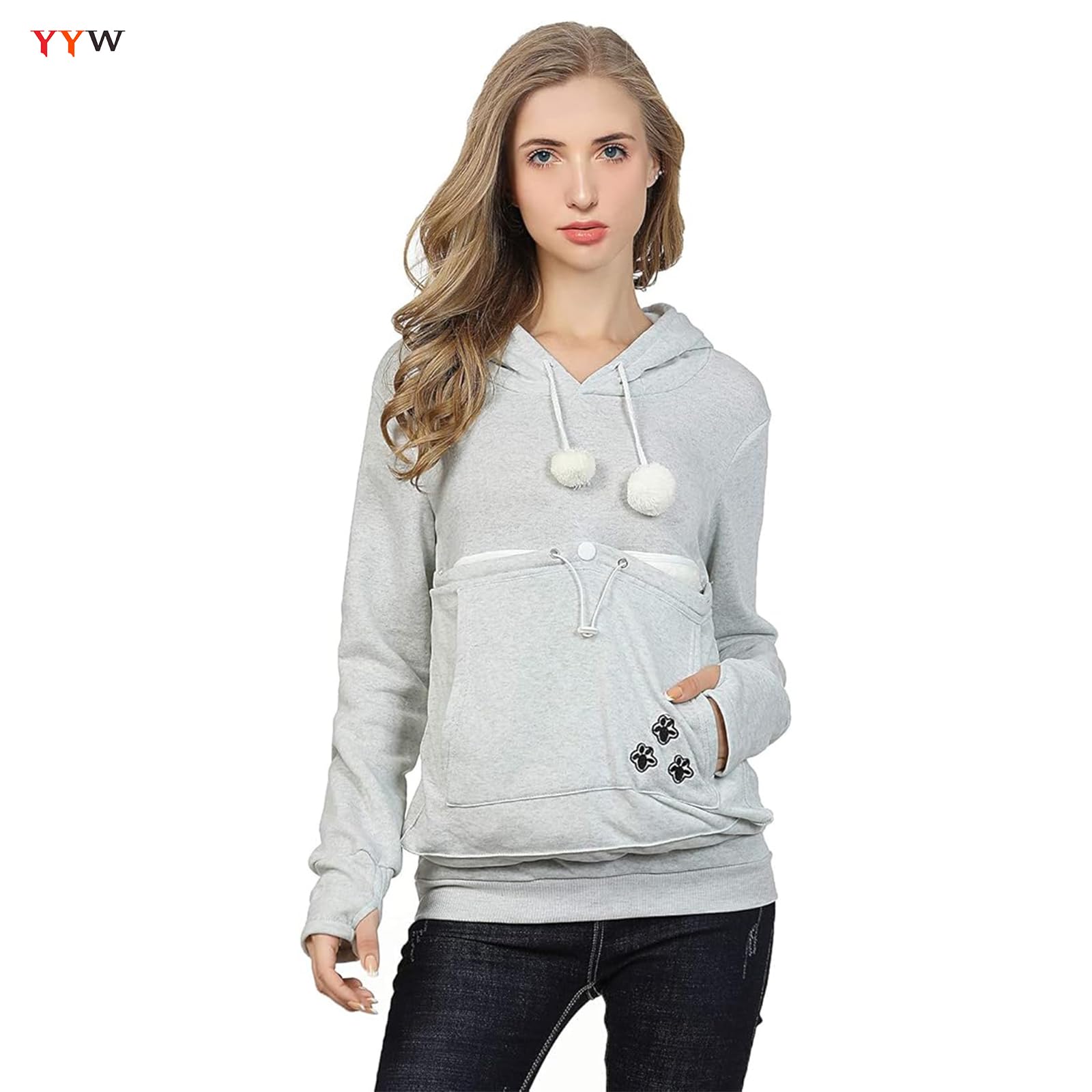 YYW Womens Pet Hoodie cozy day-out with your small pet nearby.