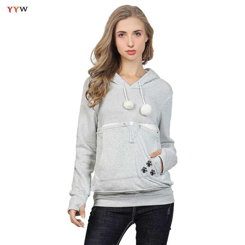 YYW Womens Pet Hoodie cozy day-out with your small pet nearby.