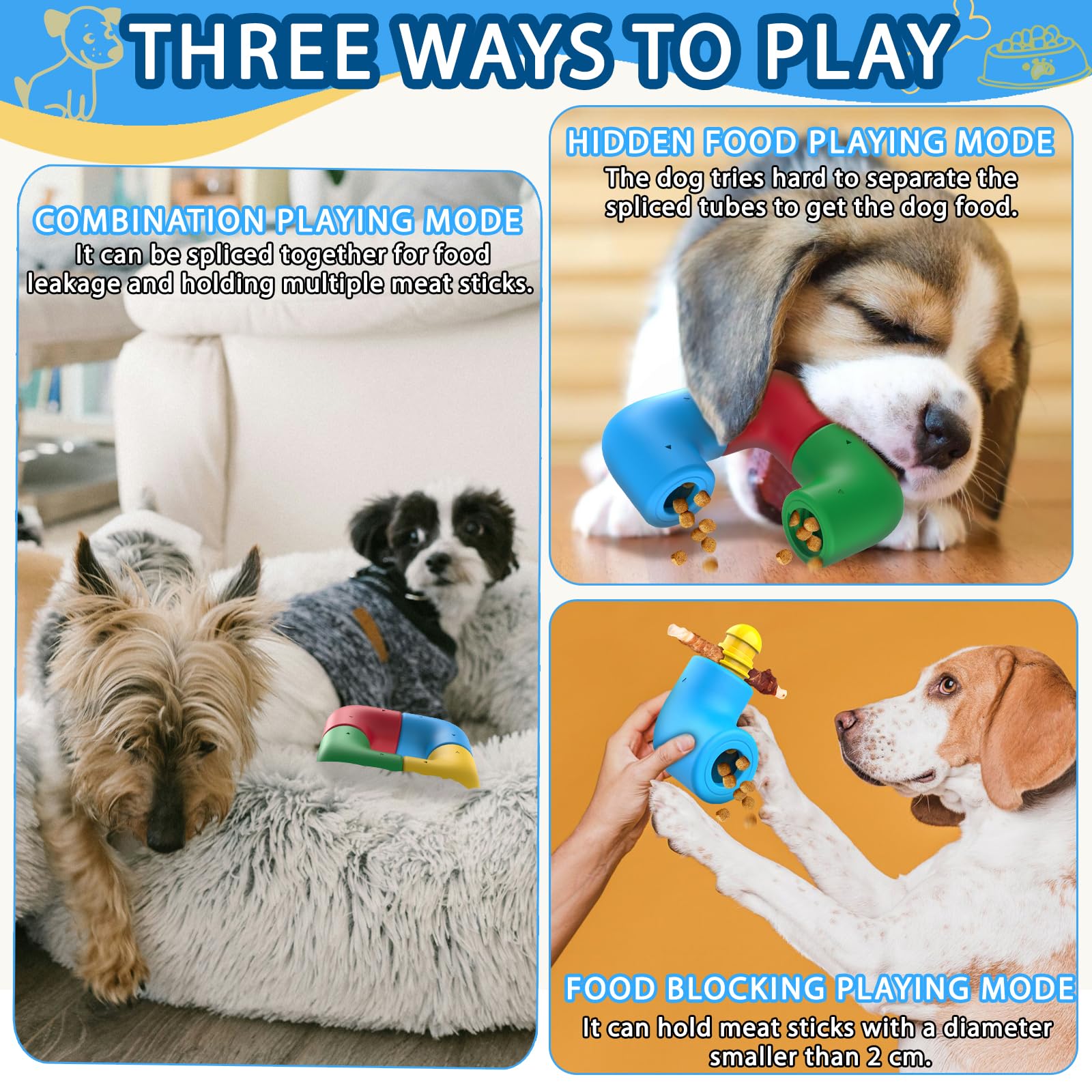 YZHDUXIU dog puzzle modular-assembly enables versatile setups for puppy enrichment and adult brain games.