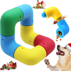 YZHDUXIU dog puzzle toy assembly demonstrates multi-section play for mental stimulation.