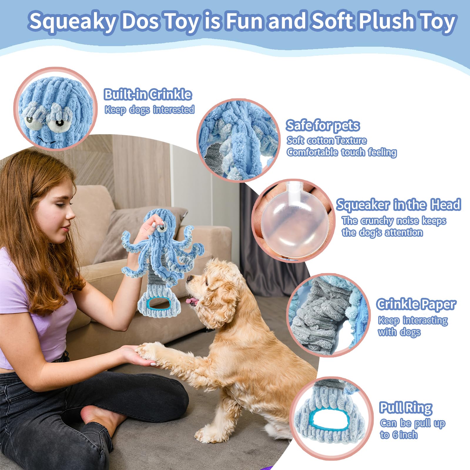 YZHDUXIU dog toy interactive-tug-spring invites stretching and cooperative play with dogs