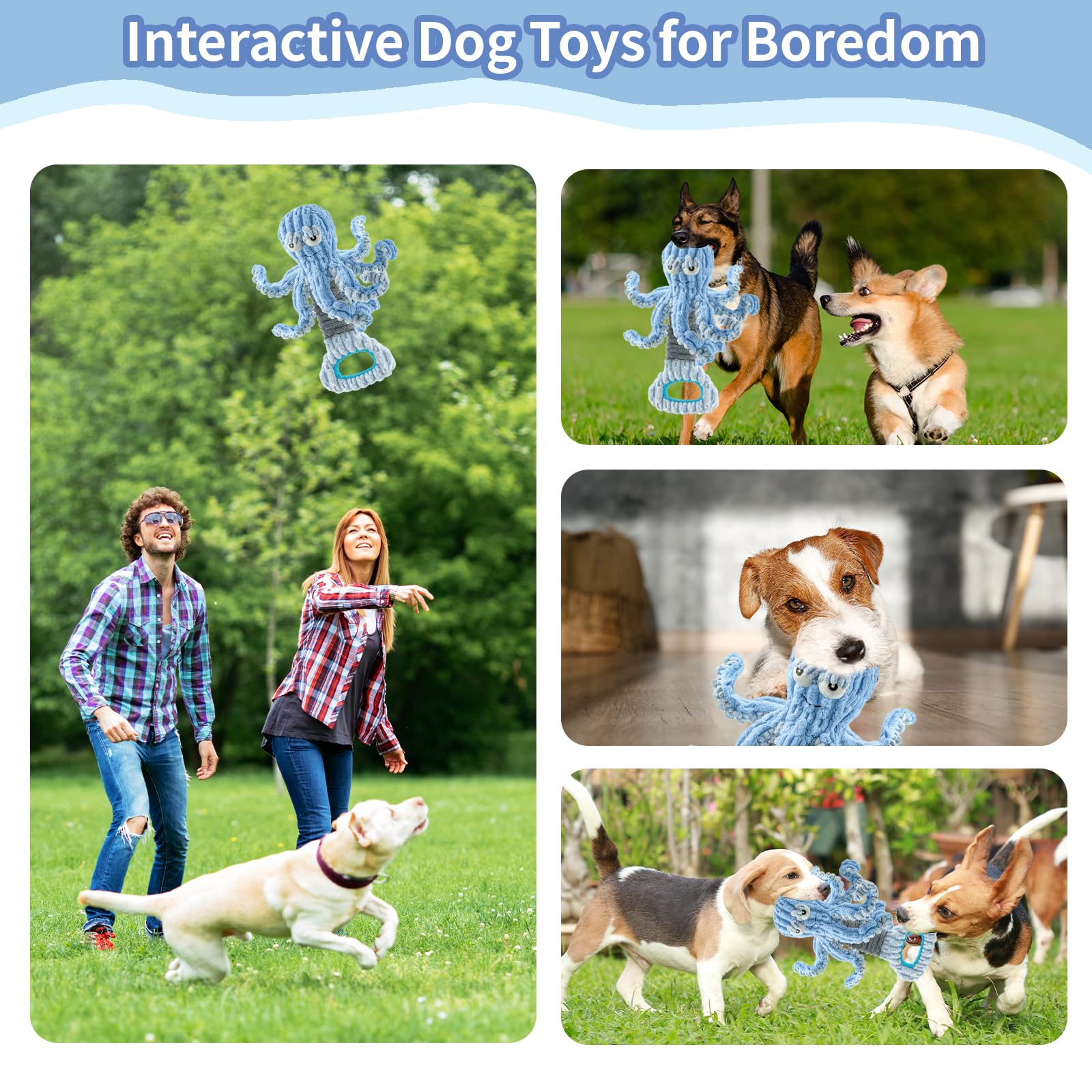 YZHDUXIU dog-toy-machine-washable-blue easy cleanup after spirited play