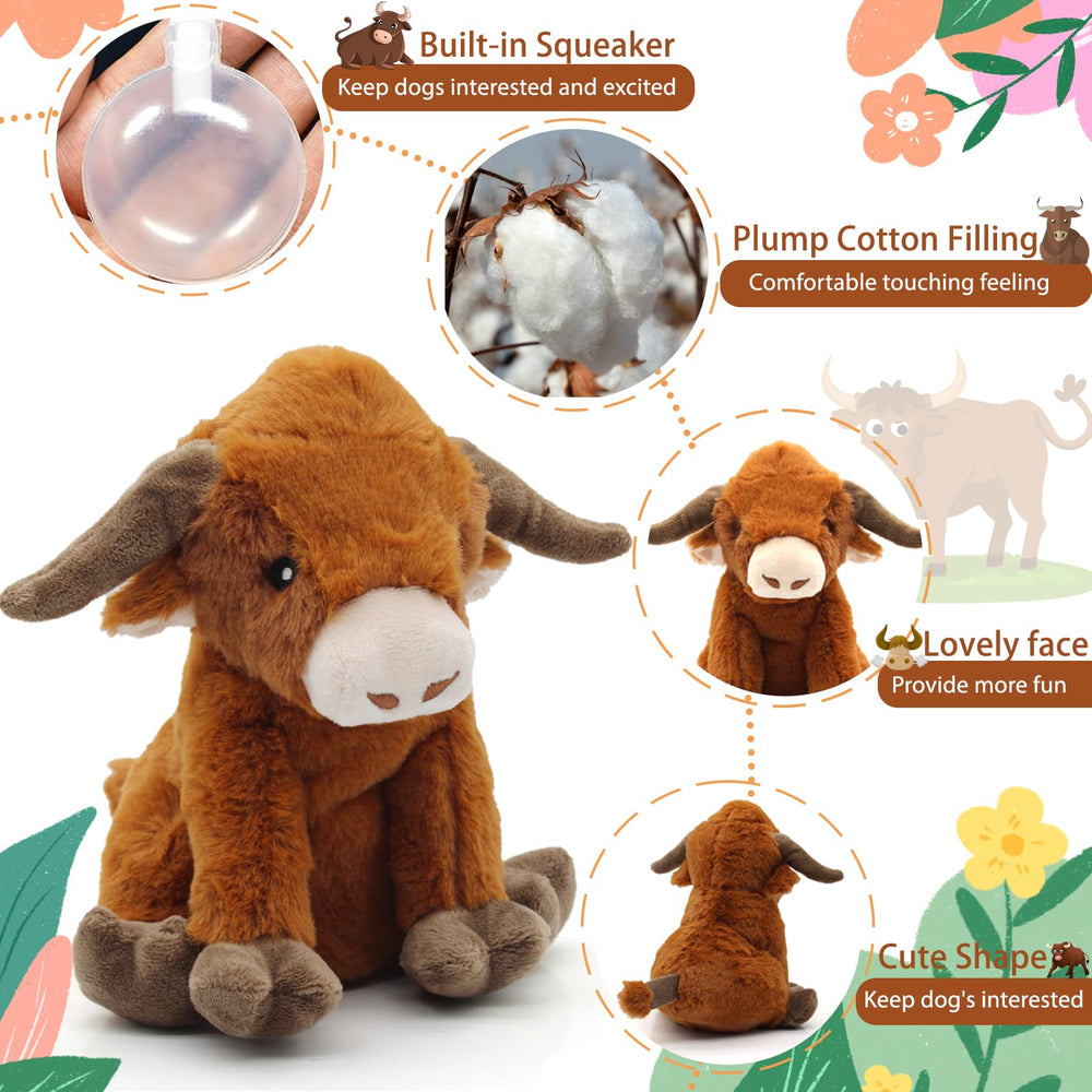 YZHDUXIU Highland Cow Toy machine-washable design for easy cleaning