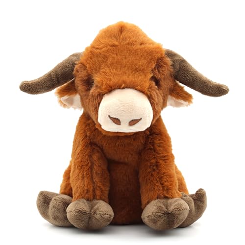 YZHDUXIU Highland Cow Toy squeaker closeup highlighting engaging sound cues