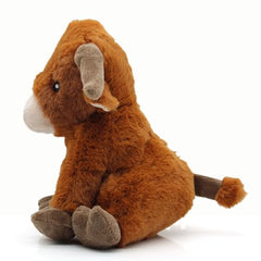 YZHDUXIU Highland Cow Toy texture closeup shows plush fur for cuddly tactile play