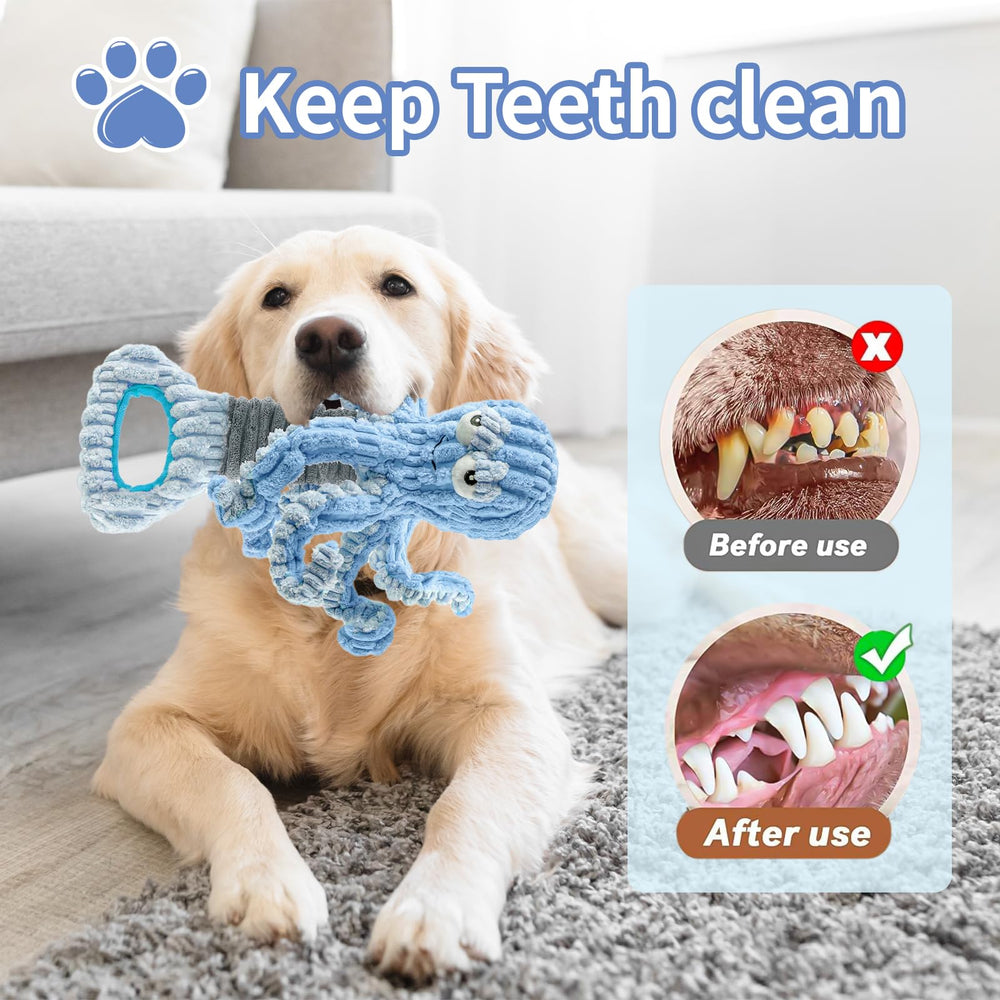 YZHDUXIU interactive-dog-toy-blue showcases durable plush design for daily fun