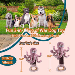 YZHDUXIU octopus dog toy crinkle body helps sensory chewing and curiosity.