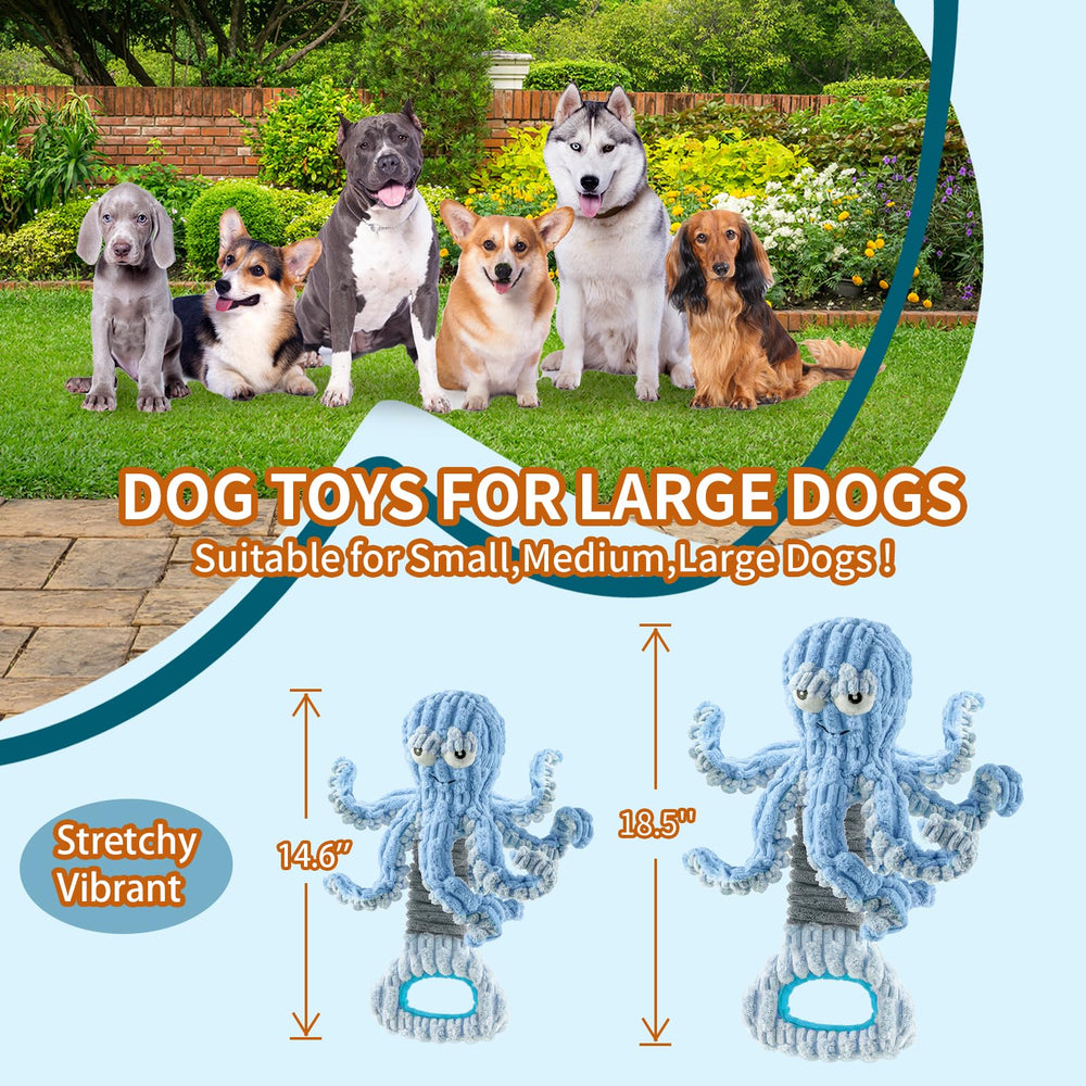 YZHDUXIU octopus toy crinkle-body stimulates curiosity during chewing and tug sessions