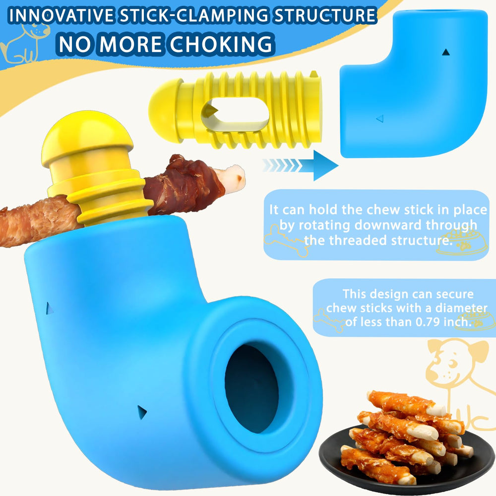 YZHDUXIU secure-chew-stick-holder keeps bully sticks in place for safe gnawing.