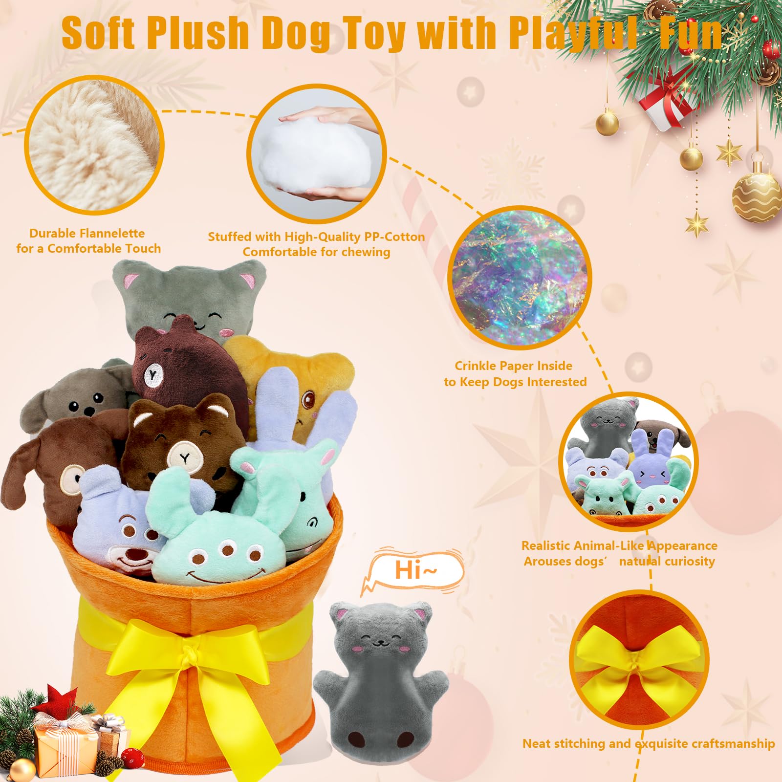 YZHDUXIU small dog toys animal plush puppies for chews and companionship