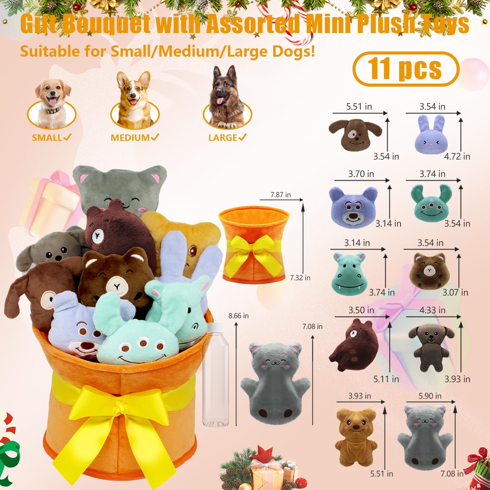 YZHDUXIU small dog toys animal plush rabbits for playful fetch and nap time