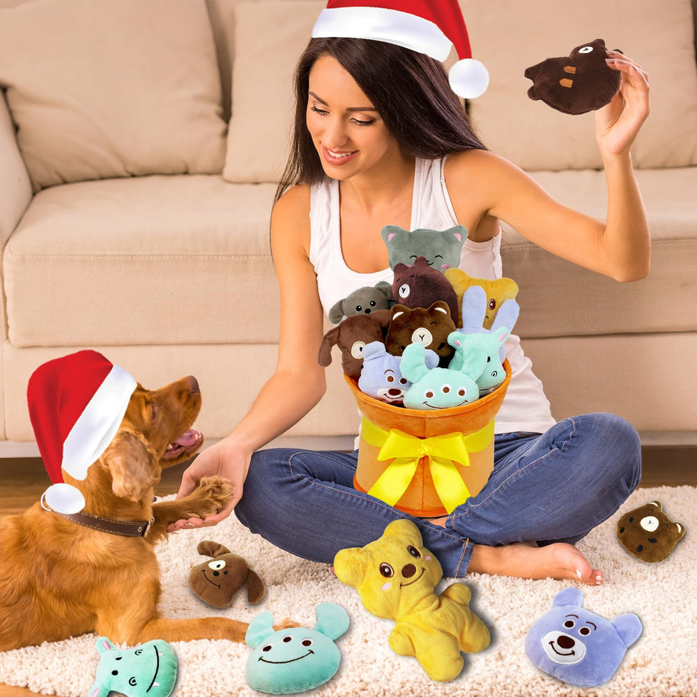 YZHDUXIU soft flannelette teething dog toy for gentle gum relief