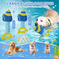 YZHDUXIU Tug of War Dog Toy Crinkle Fin provides engaging auditory cues