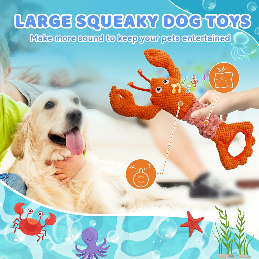 YZHDUXIU Tug of War Dog Toy lobster textured surface—engaging feel promotes playful chewing.
