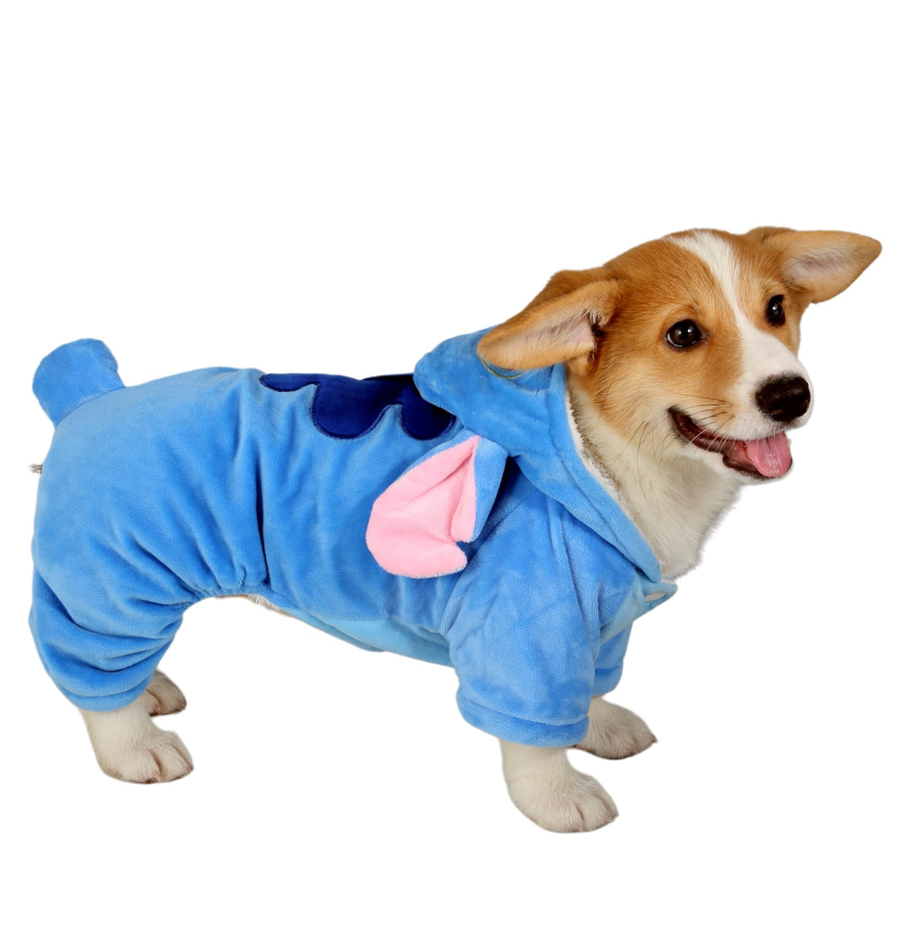Z-YQL fashion dog costume shark front view shows plush warmth for winter walks.