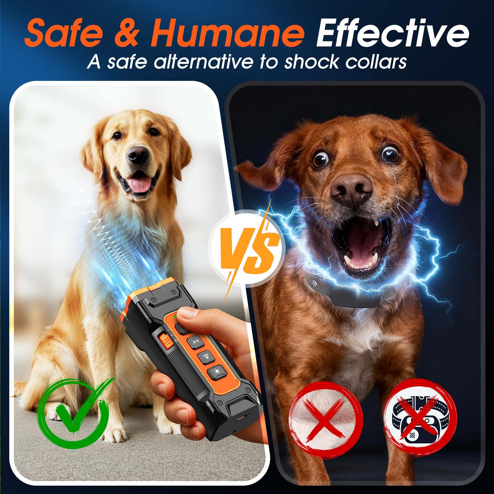 Zahawei bark deterrent with 50 ft range supports peaceful walks and yard time.