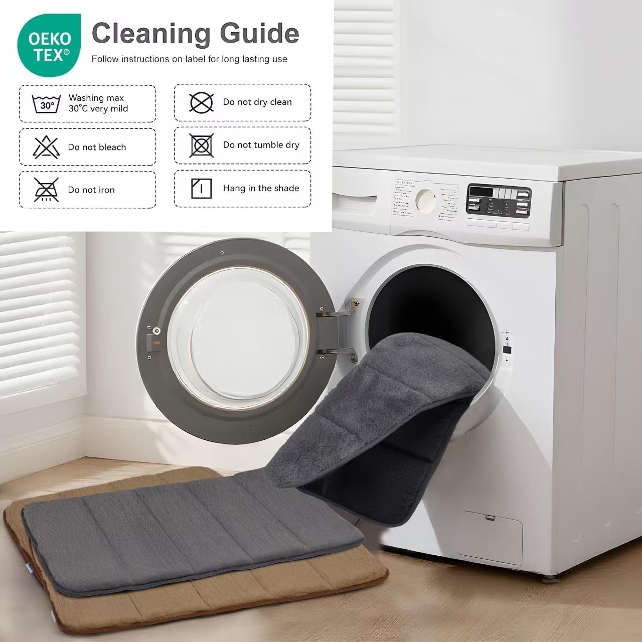 ZAKAPAWS machine-washable bed shown flat for easy cleanup after muddy adventures