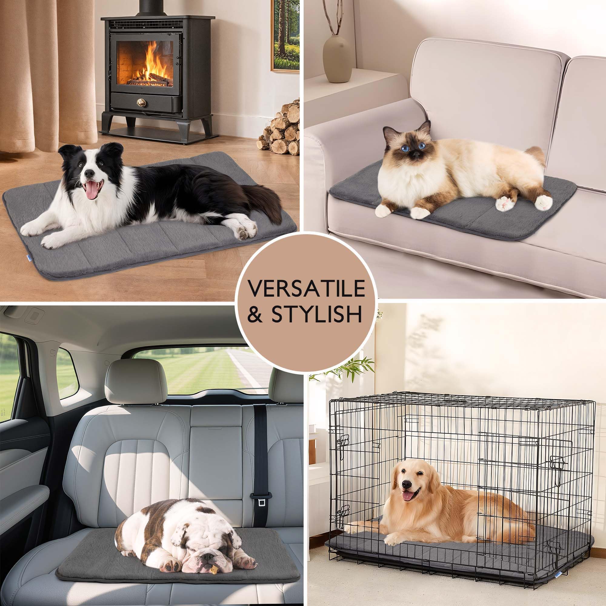 ZAKAPAWS washable bed close-up emphasizes easy cleaning after messes.