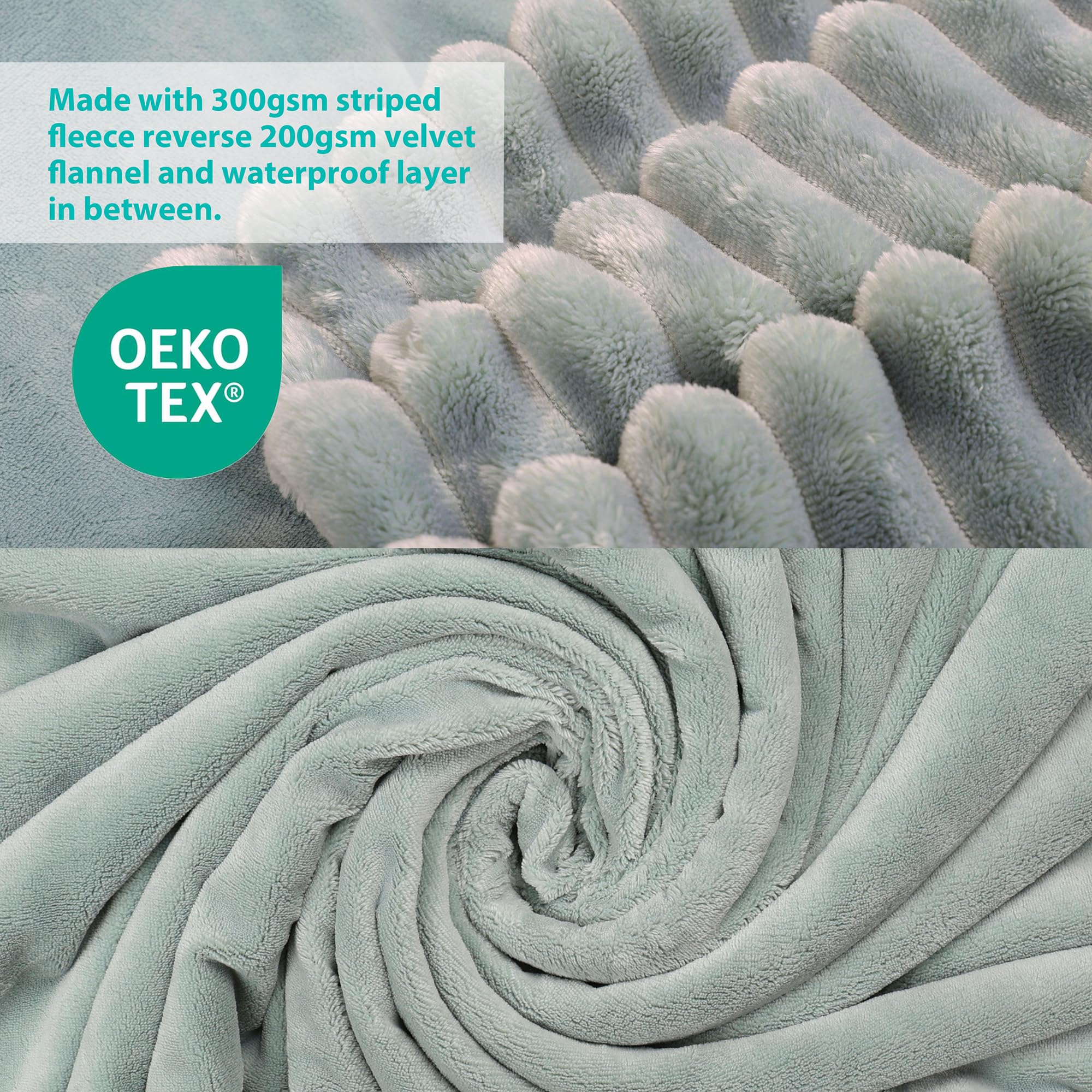 ZAKAPAWS blanket closeup shows plush faux fur texture for premium softness.