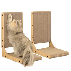 Zakkart 2-Pack cat scratching board vertical-front view protects furniture and fits a tall space.