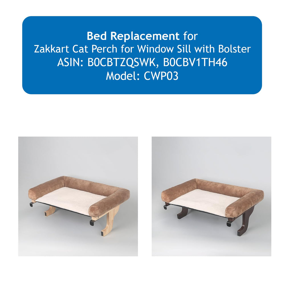 Zakkart bed replacement bolster closeup brown highlights durable edge stitching for comfortable naps.
