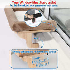 Zakkart Cat Window Perch bolster closeup highlighting soft support for joints and naps