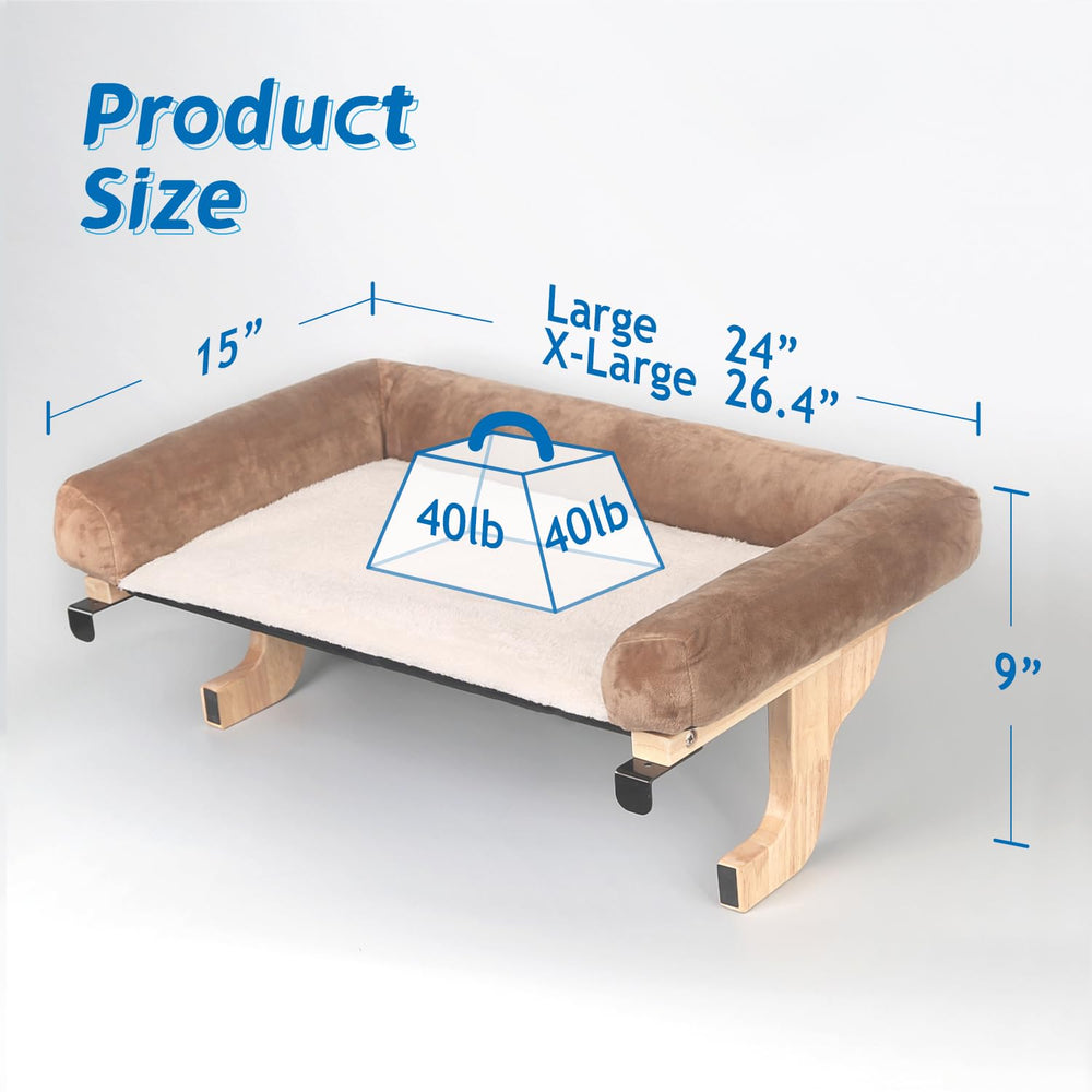 Zakkart window perch sturdy frame showcasing premium hardwood and metal construction
