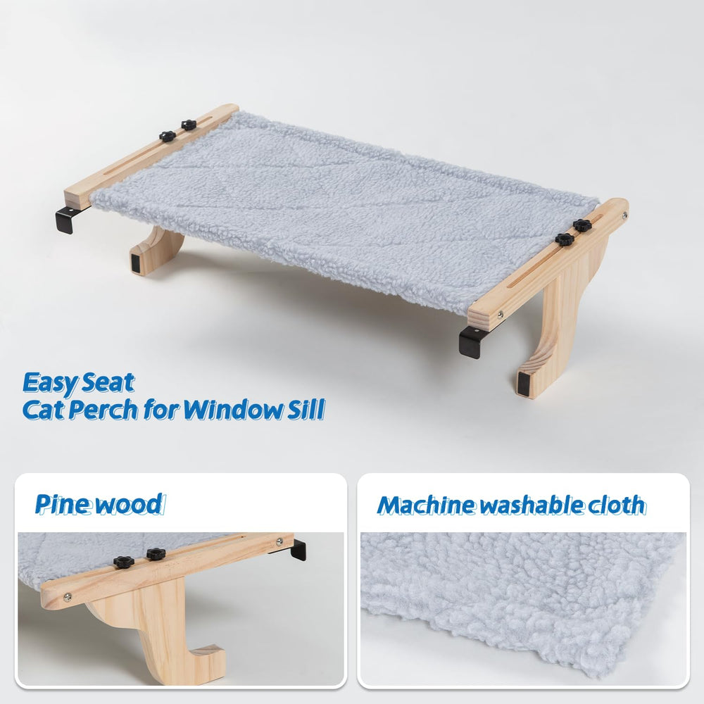 Zakkart Easy Seat cat viewing perch with large window view.
