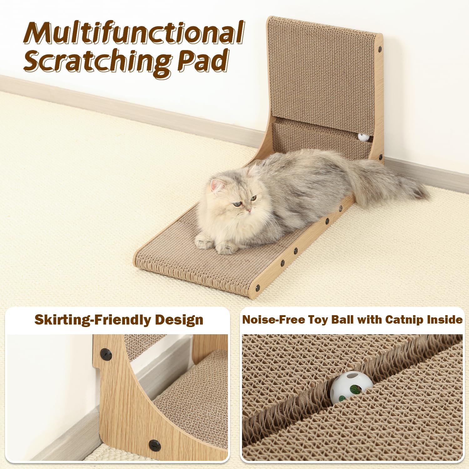 Zakkart eco-friendly cardboard scratcher emphasizes recyclable material