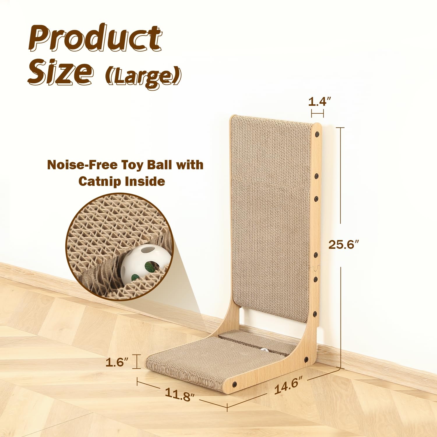 Zakkart reversible pad scratcher displaying two usable sides