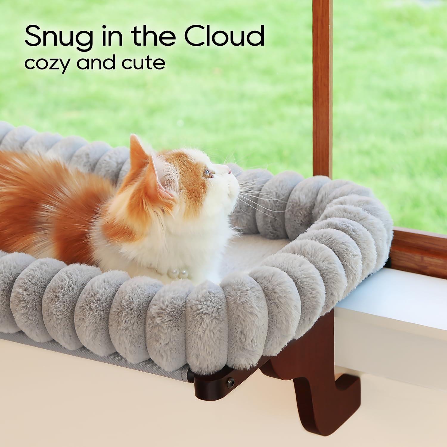 Zakkart SnugCloud movable window seat demonstrates effortless relocation between windows.