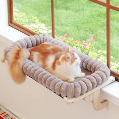 Zakkart SnugCloud window perch assembly shows tool-free mounting for easy setup.