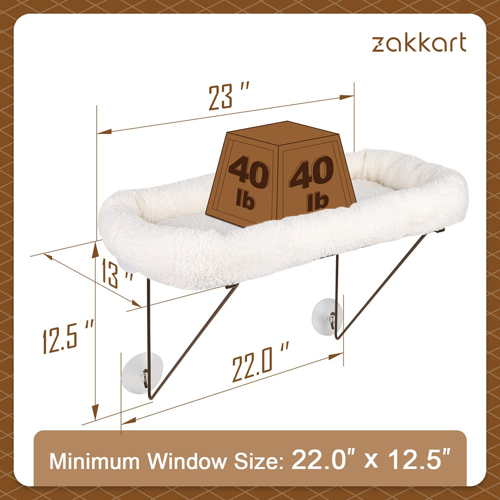 Zakkart window hammock roomy bed for large cats