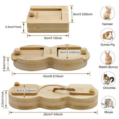 ZALALOVA guinea pig enrichment bamboo foraging toy encourages food search.