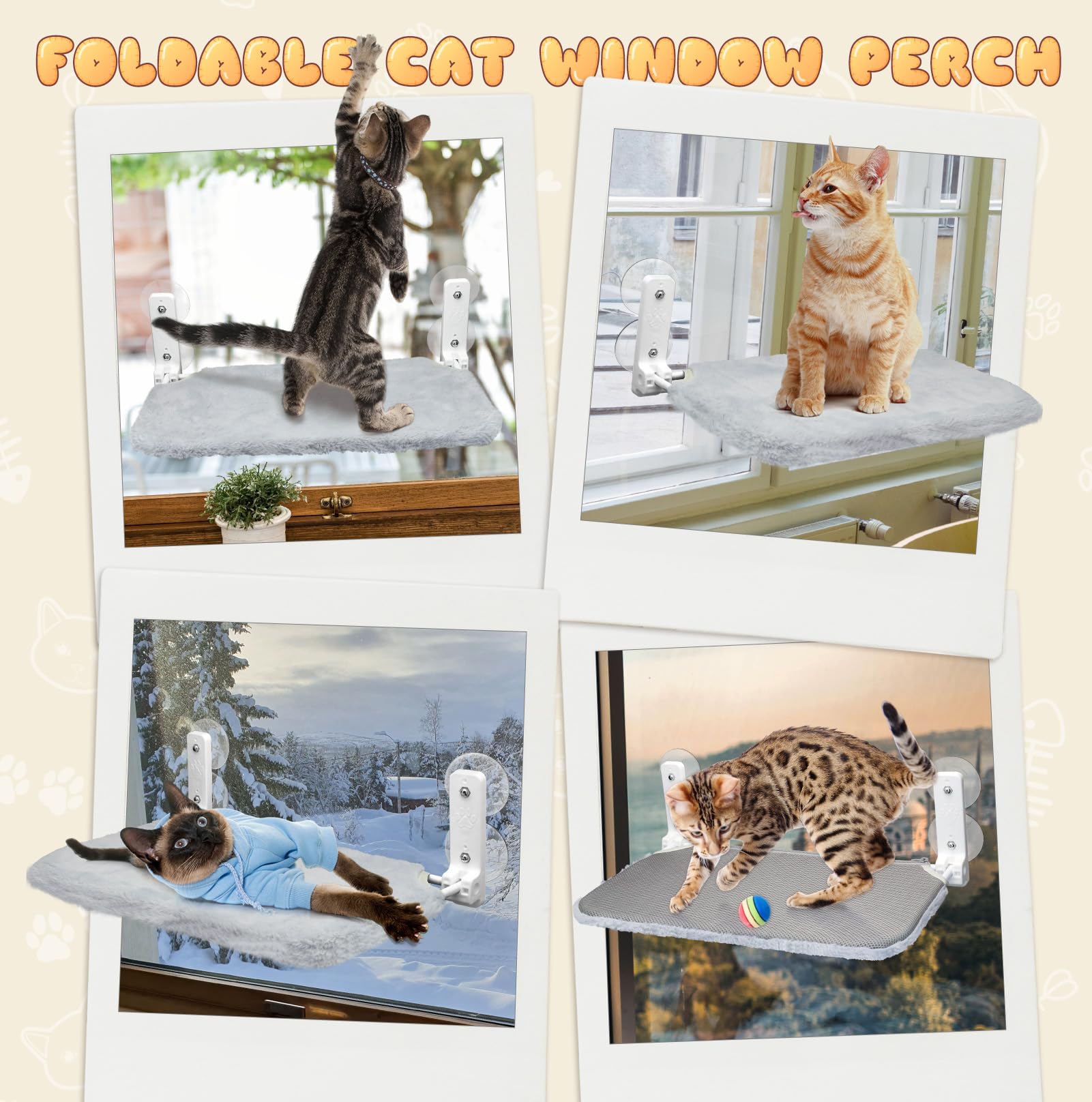 zalalova cat window perch cushion with zipper for easy cleaning.