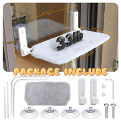 zalalova cat window perch four-suction-cups ensure strong window adhesion.