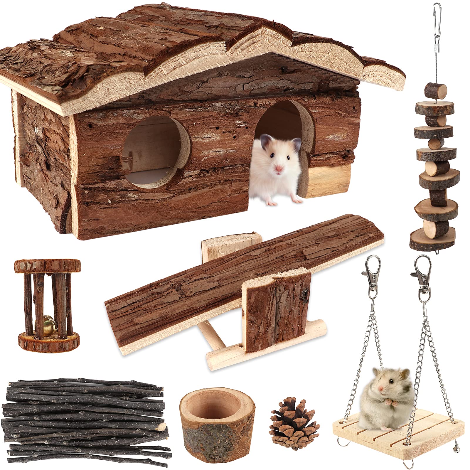 ZALALOVA hamster house provides cozy hideout for small pets