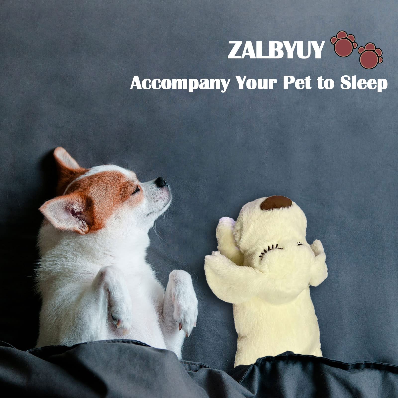 ZALBYUY Heartbeat Puppy Toy battery compartment, ready for calming heartbeat during playtime