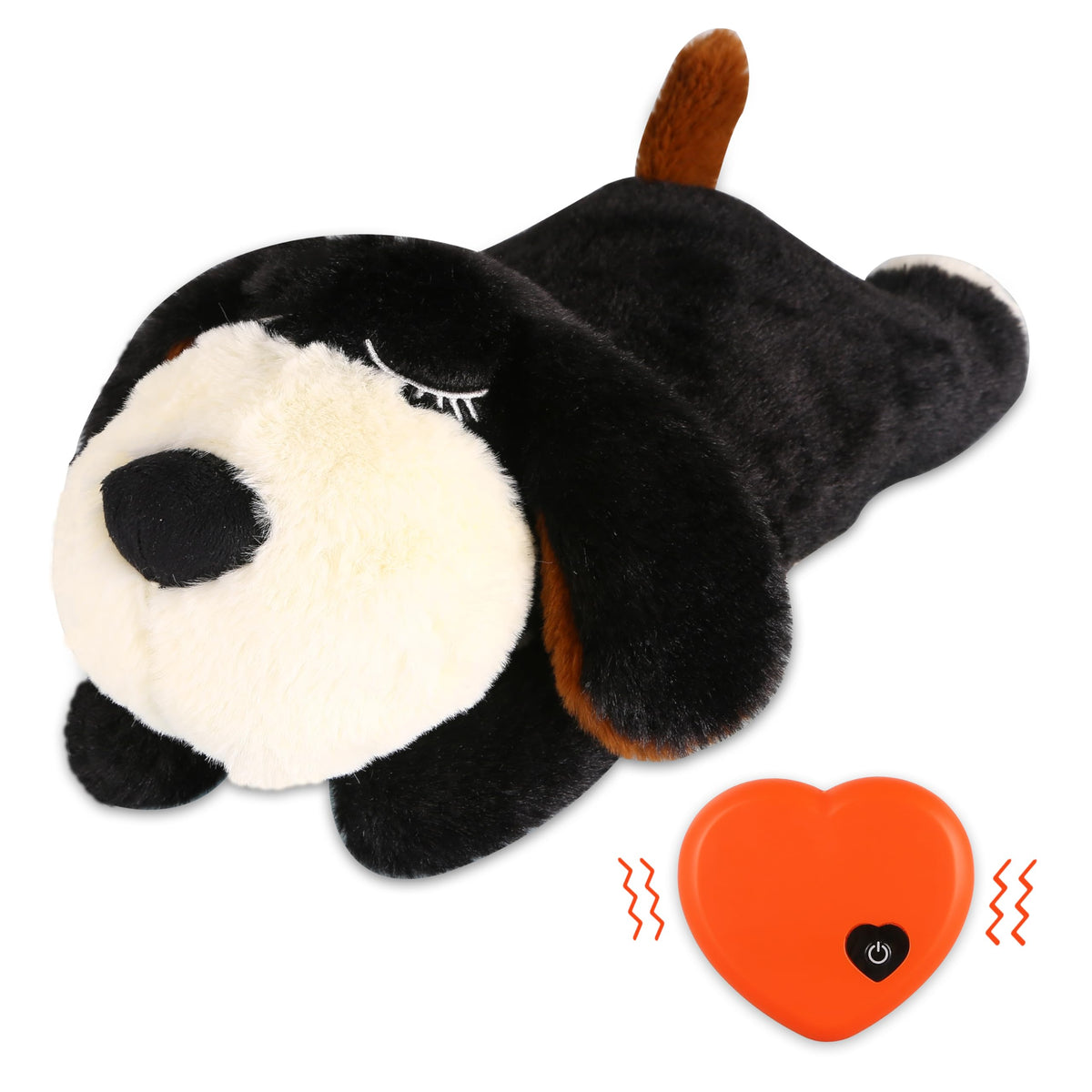 ZALBYUY Heartbeat Puppy Toy front view offers cozy comfort for anxious puppies