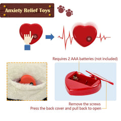 ZALBYUY Heartbeat Puppy Toy heartbeat-compartment demonstrates soothing sound for crate training