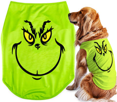 ZamouK dog Christmas outfit medium green front view for a festive photo shoot.