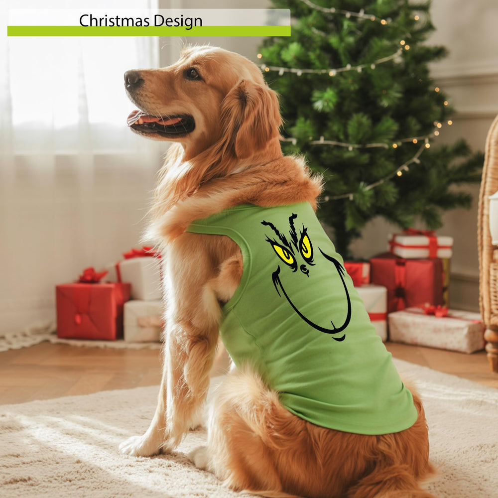 ZamouK dog Christmas outfit medium green model wearing for seasonal style.