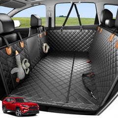 Zanch heavy-duty car seat cover backseat flat platform for large dogs, maximizing space.