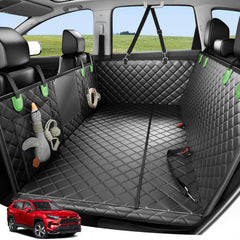 Zanch heavy-duty dog car seat cover front view protects seats during road trips