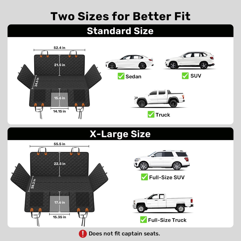 Zanch heavy-duty dog car seat cover quick-install design enables fast setup