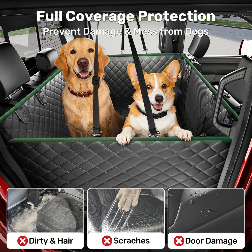 Zanch safety belt openings allow securing pets and keeping child seat access clear.