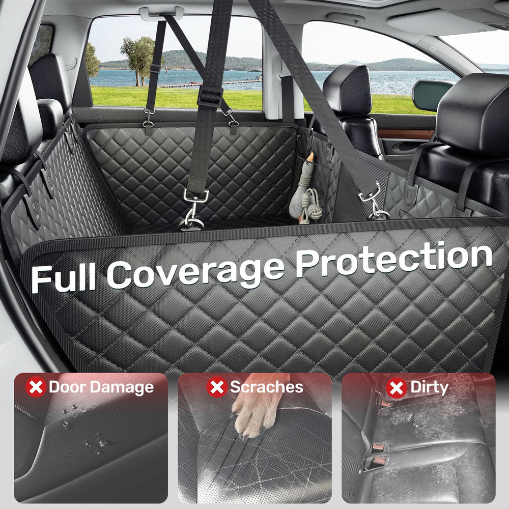 Zanch safety belt openings allow secure harnessing of dogs