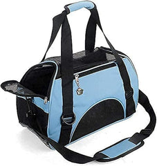 ZaneSun cat carrier blue exterior ideal for travel with small pets