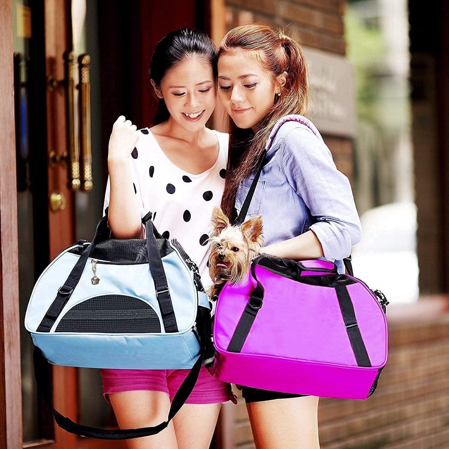 ZaneSun cat carrier adjustable shoulder strap for carrying comfort