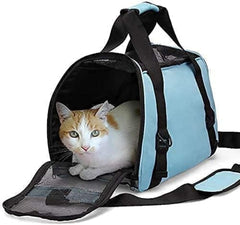 ZaneSun cat carrier side pocket design stores toys and essentials